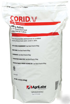 Corid ampro pellets 1.25% cocidostat cattle dairy feed
