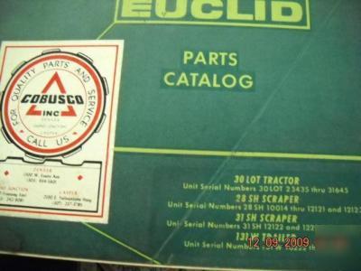 Euclid models 30 lot 28 sh 31SH tractor parts catalog