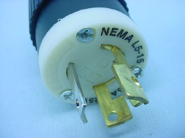 Hubbell bryant L5-15 locking plug 15A 125V 4721NP