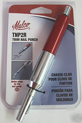 Malco TNP2R trim nail punch, w/ retaining clip