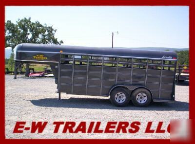 New 2010 delta stock and cattle trailer--16' -gooseneck