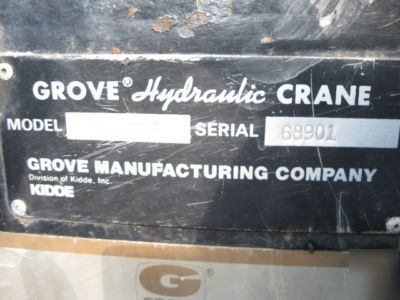 1985 grove RT58E rough terrain crane