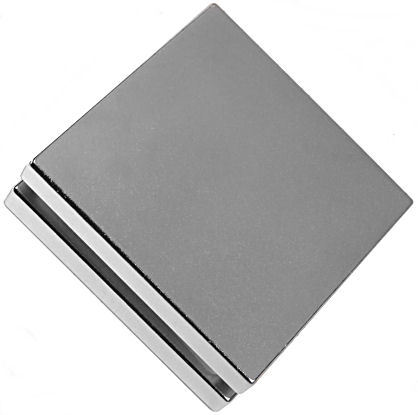 2 neodymium magnets 2 x 2 x 1/4 inch block N48 