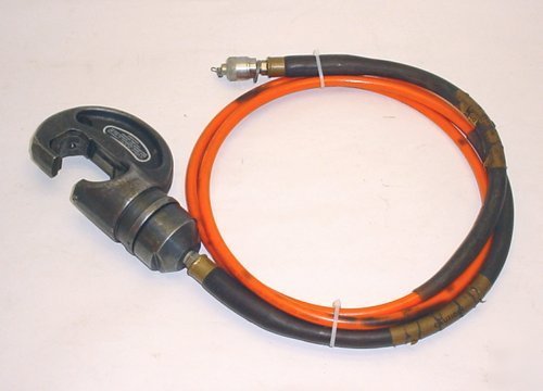 Burndy hydraulic cable crimper remote head w/ hose