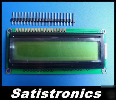 HD44780 16X2 lcd module green backlight+free pin header