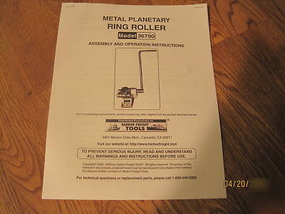 Metal planetary ring roller and instructions