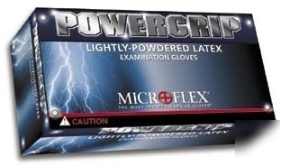 Microflex powergrip lightly-powdered latex : pg-199-xl