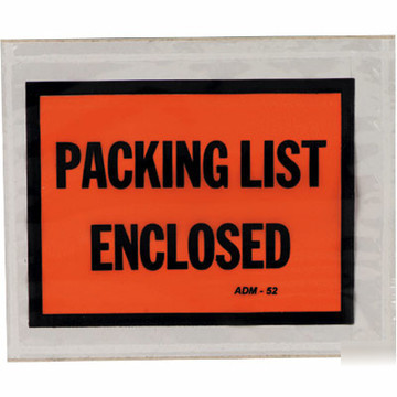1750 packing list envelopes security window 4.5