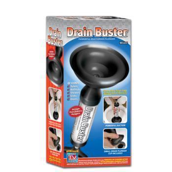 Drain buster, powerful manual multi drain plunger case