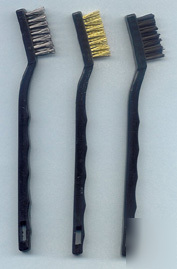 30 pc mini wire brush set steel brass nylon
