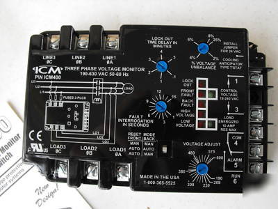 ICM400 3-phase line voltage motor protection control