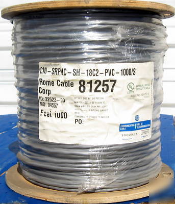 Security alarm cable wire - 1000 ft.. #18 awg 2/c