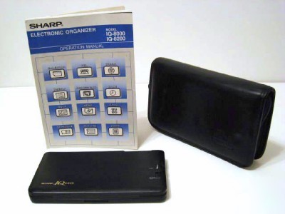 Sharp iq-8000 electronic organizer - with case & manual