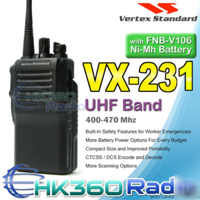 Vertex standard vx-231 uhf 400-470MHZ portable 16CH