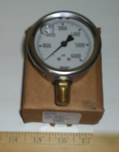 Wika 6000 psi industrial pressure gauge / scale 2.5