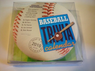 New 2010 baseball trivia diecut page-a-day calendar~ 