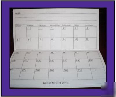 50 calendar inserts 2010-11 4 clear checkbook covers 