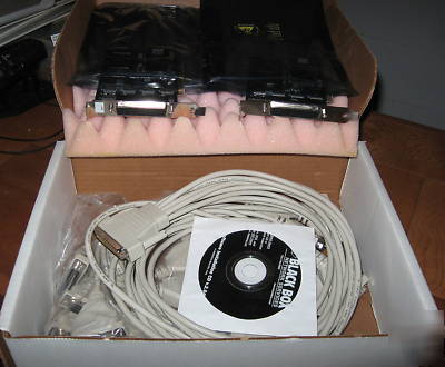 2 black box ic 142C rs-232 pci serial multiplex cards