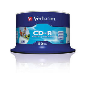 New verbatim cd-r 52X printable 50 pack spindle