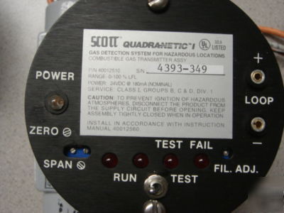 Scott quadranetic combustible gas detection system