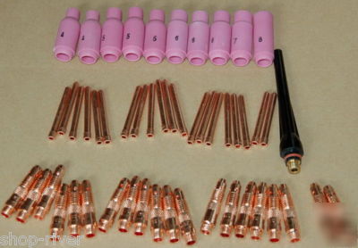 Tig torch consumables for QQ300 and sr-26 wp-17 51 pcs 