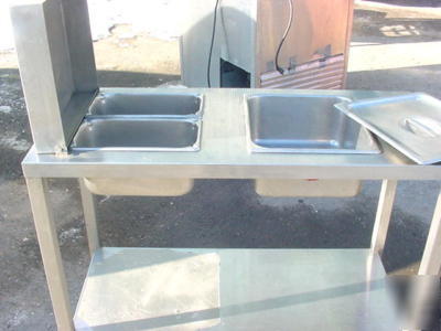 Utility cart - work table - stainless steel