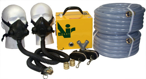 Hobbyair fresh air 2 man half mask breathing respirator