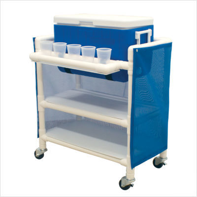 Hydration cart with 48 quart ice chest color: mauve