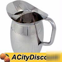 6EA 3 qt. stainless steel bell pitcher smallware