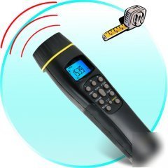 Laser sighted ultrasonic range finder