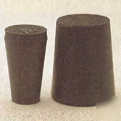 Plasticoid black rubber stoppers, solid 7.: 7.5M290