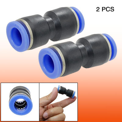 2 pcs 10 x 10MM push in to connect quick round fittings