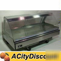 Bki commercial s/s heated food deli grocer display case
