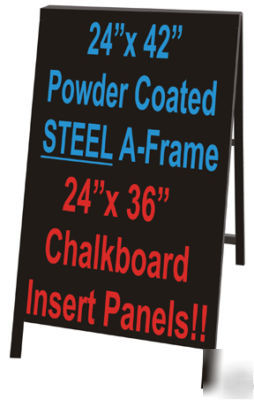 Steel a frame sidewalk signboard chalkboard green 24X36