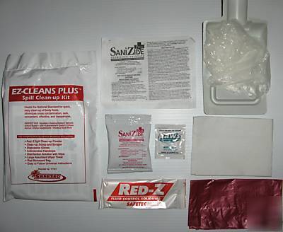 New case/24 ez-cleans plus spill clean-up kit first aid