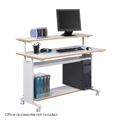 Safco muv extra wide mobile office workstation gray