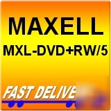 Maxell mxl-dvd+rw/5 plus pack 4X rewritable 4.7GB 120