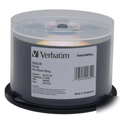 New verbatim datalifeplus 8X dvd-r media 94852