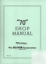 Oliver 70 row crop standard shop dealer service manual