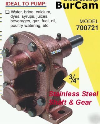 Brass casting gear pump 3/4