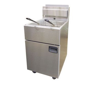 Anets SLG100 gas fryer, 70-100 pound, stainless frypot