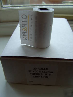 20 thermal credit card rolls, 57X 30X 12.7MM,great deal