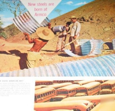 American-u.s.a. steel companies -13 1950S-60S ads lot