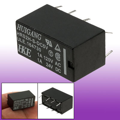 Mini minature pcb type power signal relay 1A 120V ac
