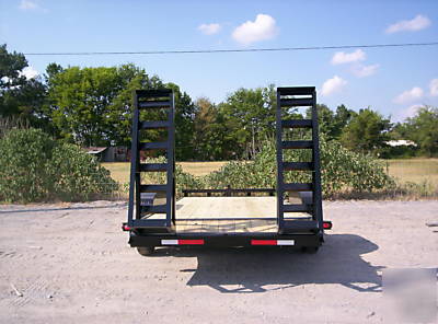 New 18 + 2 flatbed equipment skidsteer skidster trailer