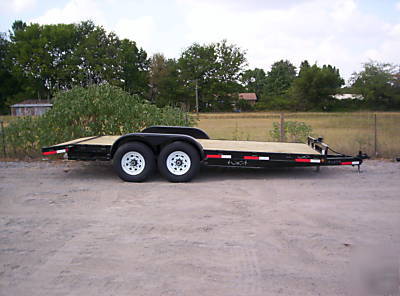 New 18 + 2 flatbed equipment skidsteer skidster trailer