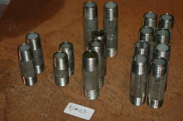 New 22 304 316 ss pipe nipples 1/2