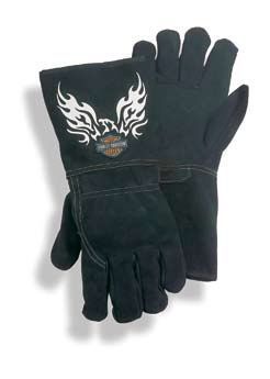 Premium quality harley davidson welder's gloves (l)