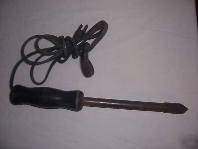 Vintage hexacon wood handle soldering iron #99B
