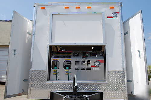 Diesel engine, hot, cold water pressure washer trailer 